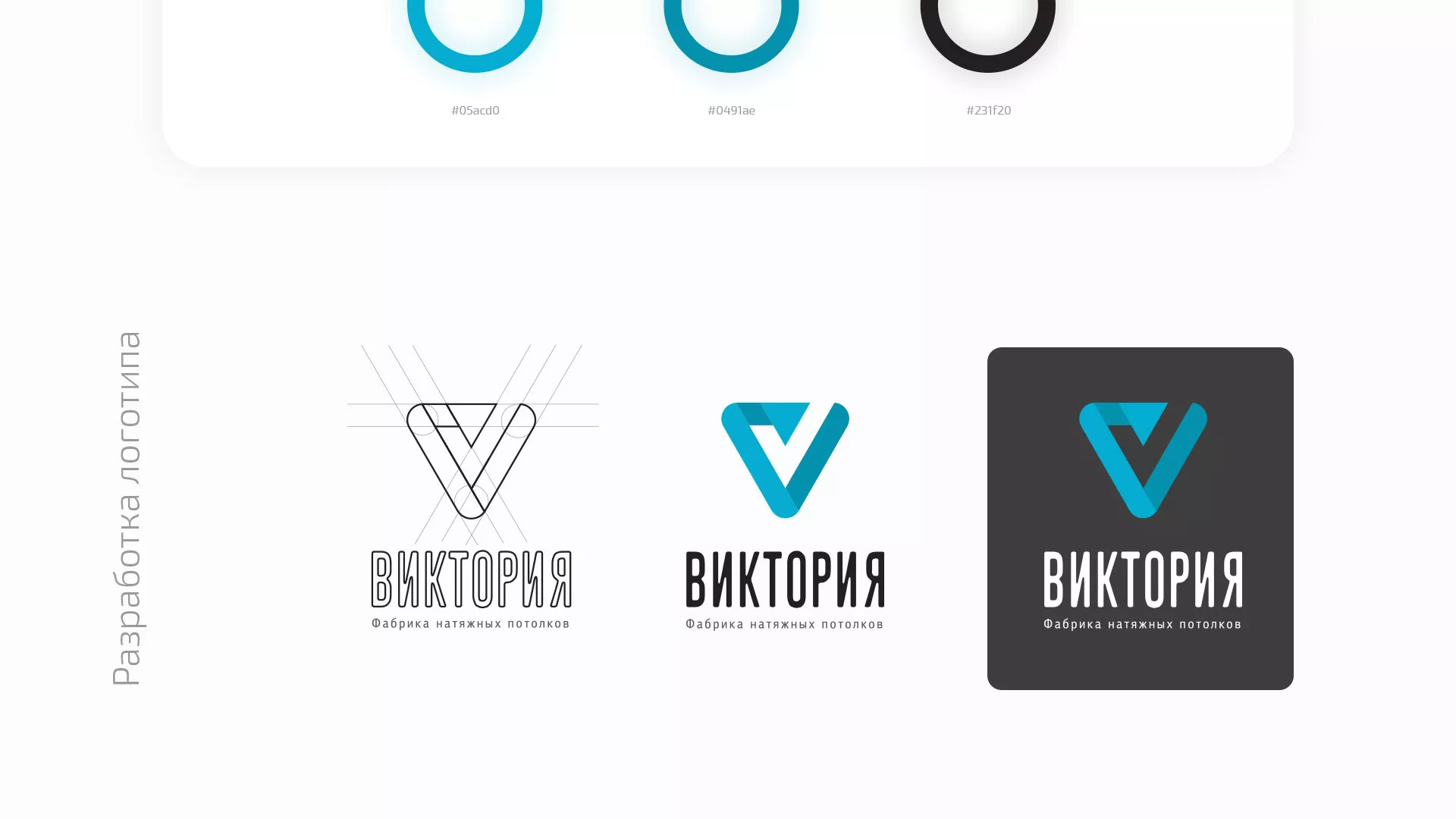 Разработка фирменного стиля компании по продаже и установке натяжных потолков в Киселёвске