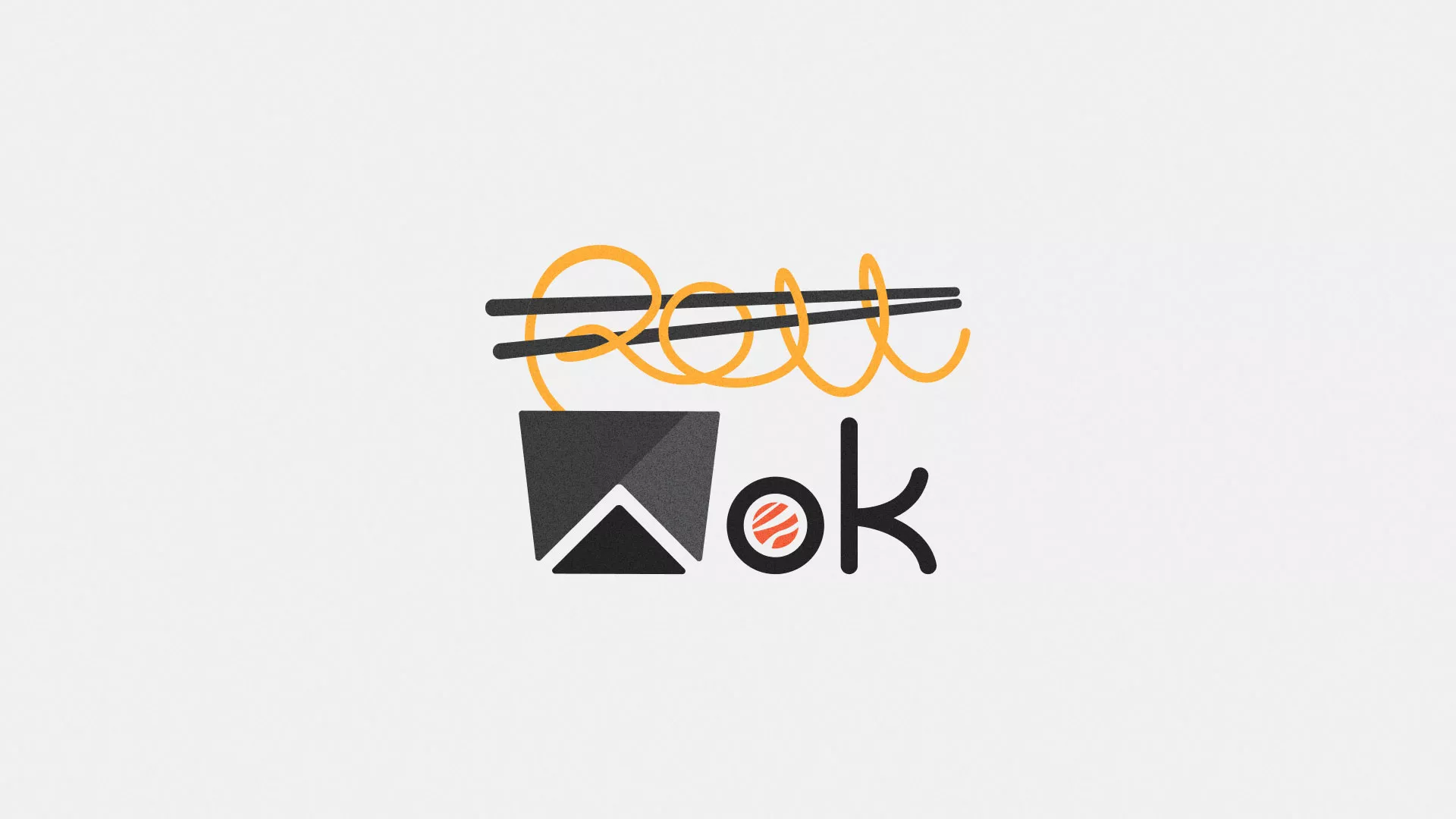 Разработка логотипа в Киселёвске для суши-бара «Roll Wok Club»